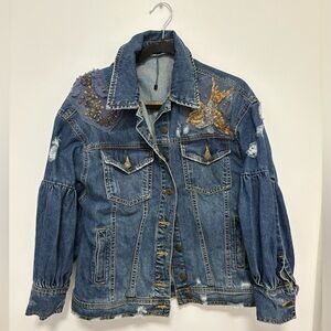 Gorgeous boho style denim jacket